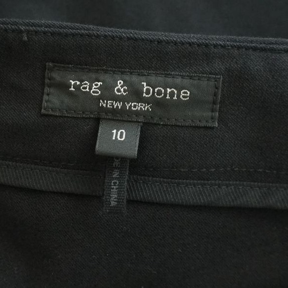 Rag & Bone Womens Black Skinny Leg Zip Ankle Cuff Pants Trousers Size 10 - Picture 10 of 12
